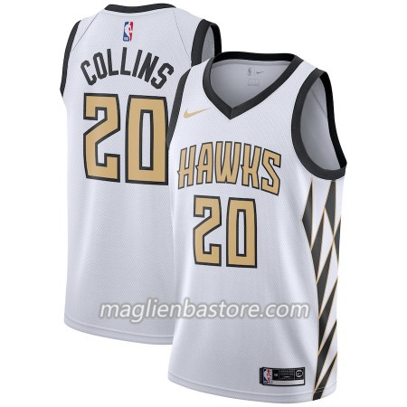 Maglia NBA Atlanta Hawks John Collins 20 2018-19 Nike City Edition Bianco Swingman - Uomo
